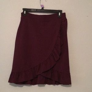 Purple ruffled skirt